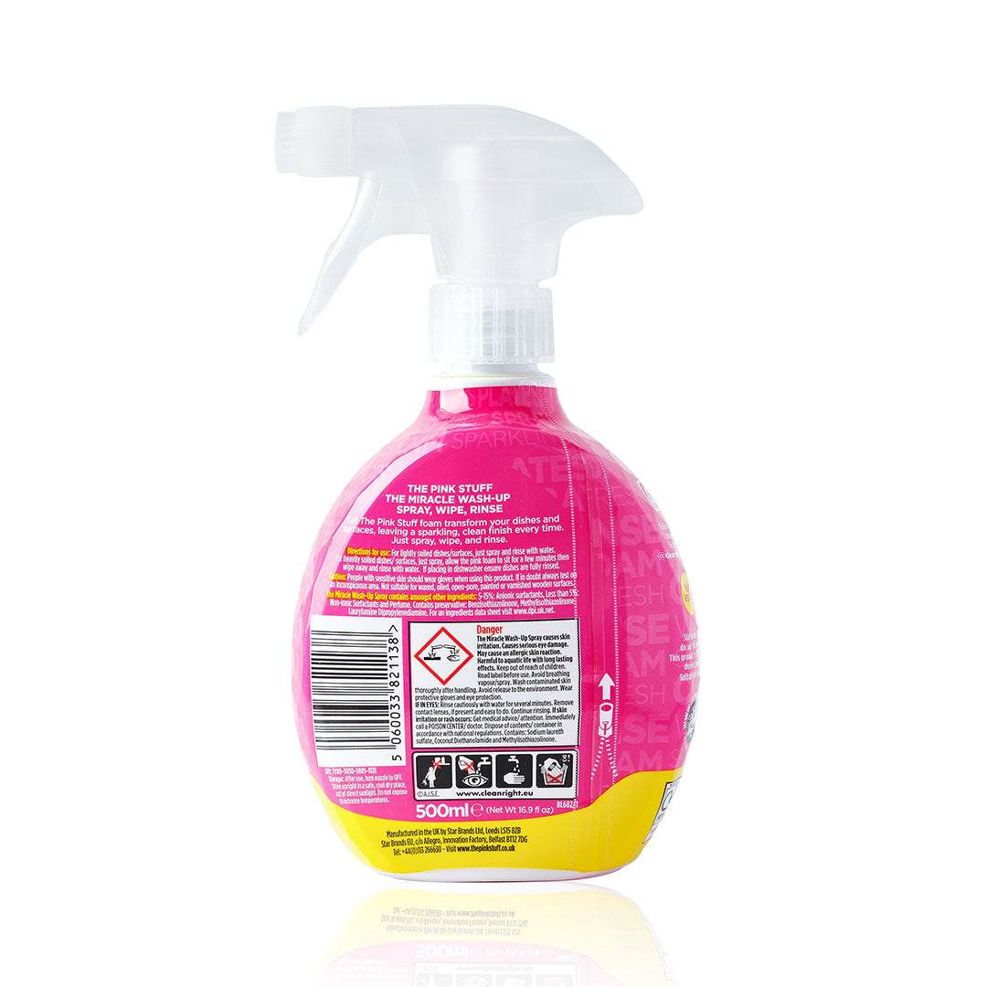 CleanHQ on Instagram: Let The Pink Stuff Wash-Up Spray transform your  dishes, leaving a sparkling, clean finish every time. Just spray, wipe, and  rinse! Tip: For heavily soiled dishes/surfaces, just spray, allow